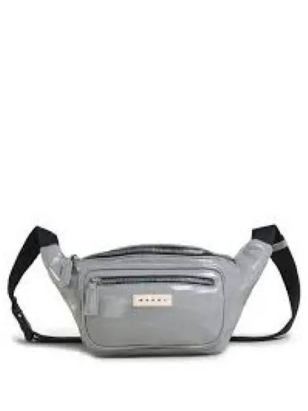 Logo Patent Belt Bag Grey - MARNI - BALAAN 2