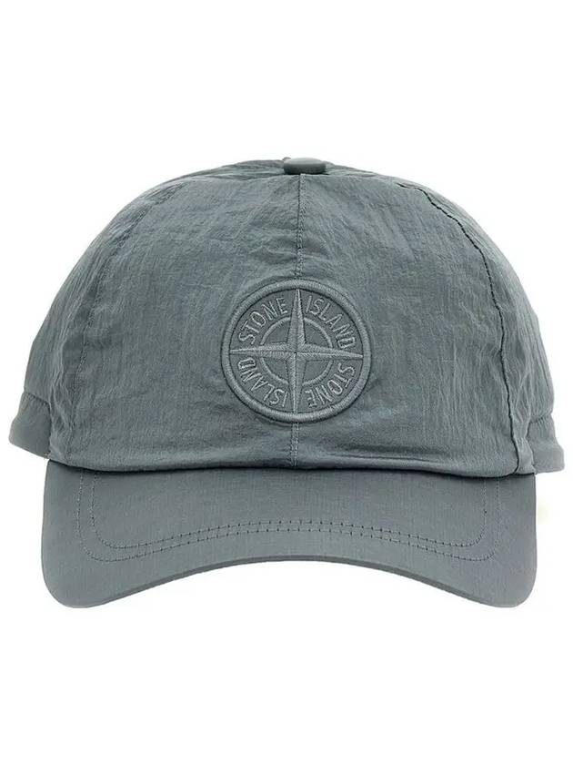 Nylon Logo Ball Cap Green Grey - STONE ISLAND - BALAAN 3