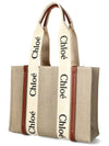 Woody Canvas Medium Tote Bag Brown - CHLOE - BALAAN 2