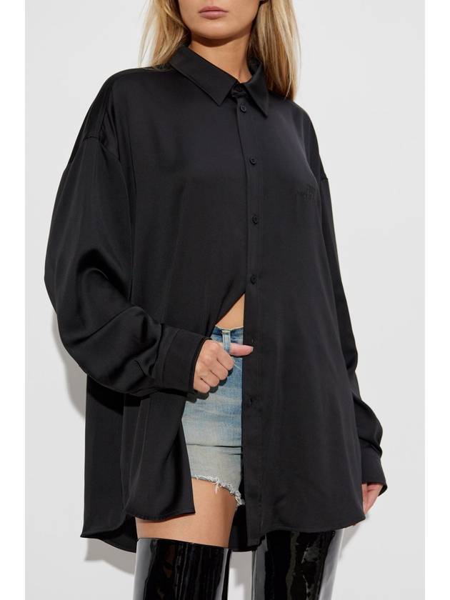 Balenciaga Oversized Shirt, Women's, Black - BALENCIAGA - BALAAN 3