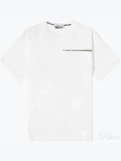 Logo Print Crew Neck Short Sleeve T-Shirt White - STONE ISLAND - BALAAN 2