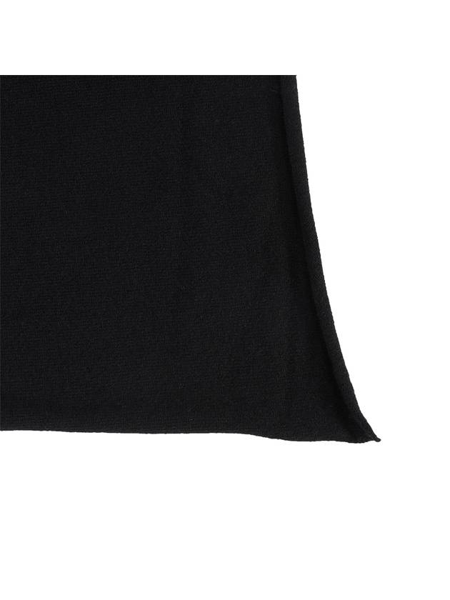 Logo Patch Cashmere Scarf Black - JIL SANDER - BALAAN 8