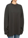 Crew Neck Long Sleeve Sweatshirt Black - LEMAIRE - BALAAN 4