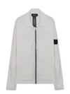 Men's Patch Pocket Zip-Up Cardigan Off White - STONE ISLAND - BALAAN 2