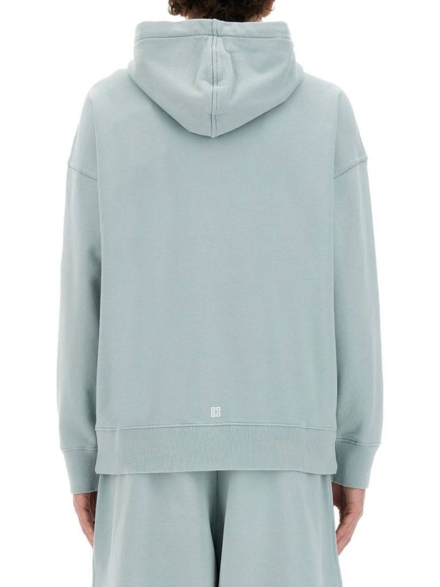 Hooded Sweatshirt BMJ0HC3YAC456 Light Blue - GIVENCHY - BALAAN 4