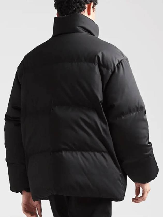 Medium-Length Re-Nylon Reversible Down Padded Jacket Black - PRADA - BALAAN 5