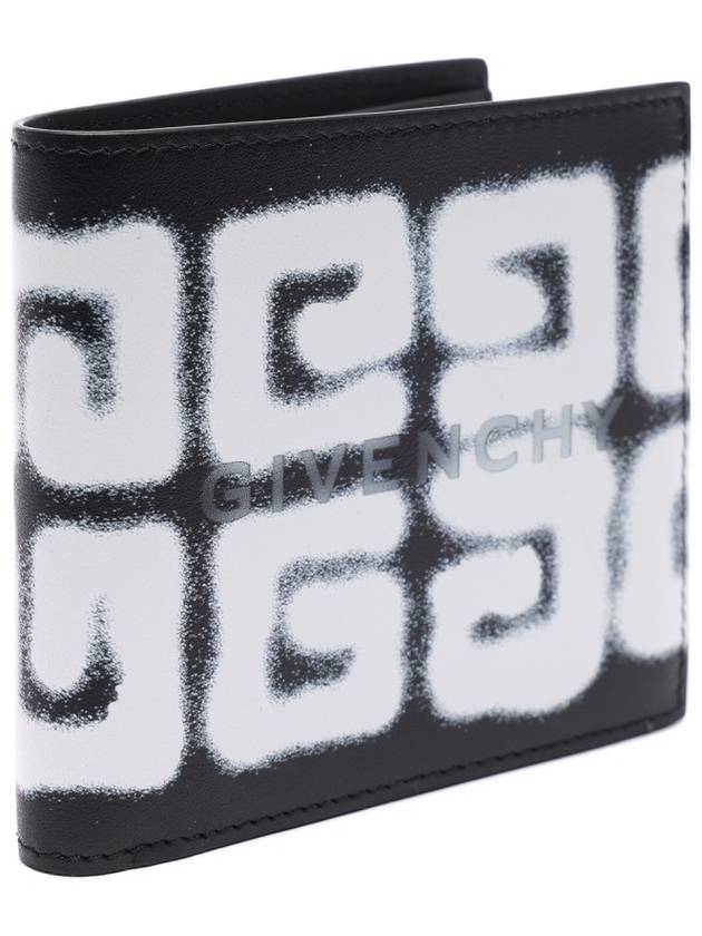 Graffiti Effect Logo Half Wallet Black - GIVENCHY - BALAAN 4