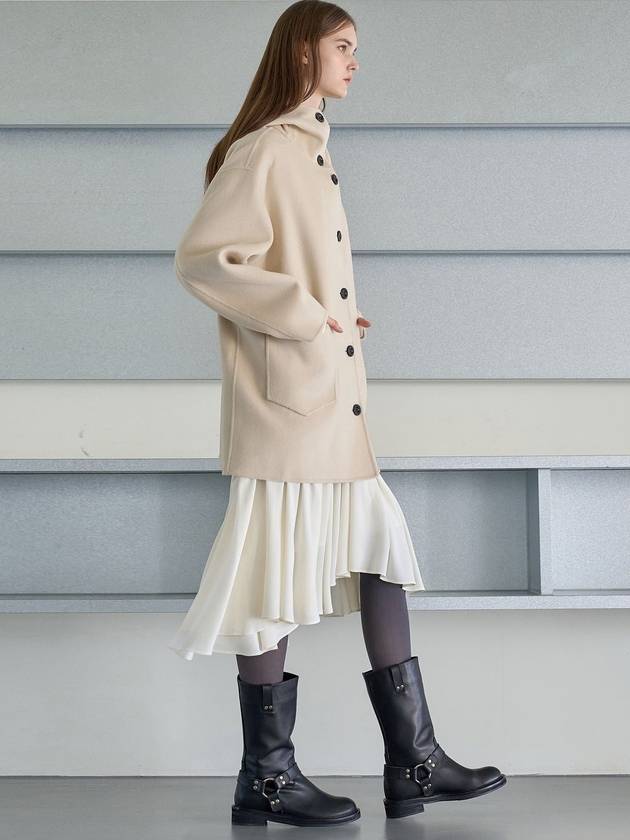 Hooded Handmade Coat Cream - MITTE - BALAAN 3