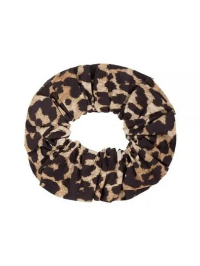 Leopard Cotton Scrunchie Brown - GANNI - BALAAN 2