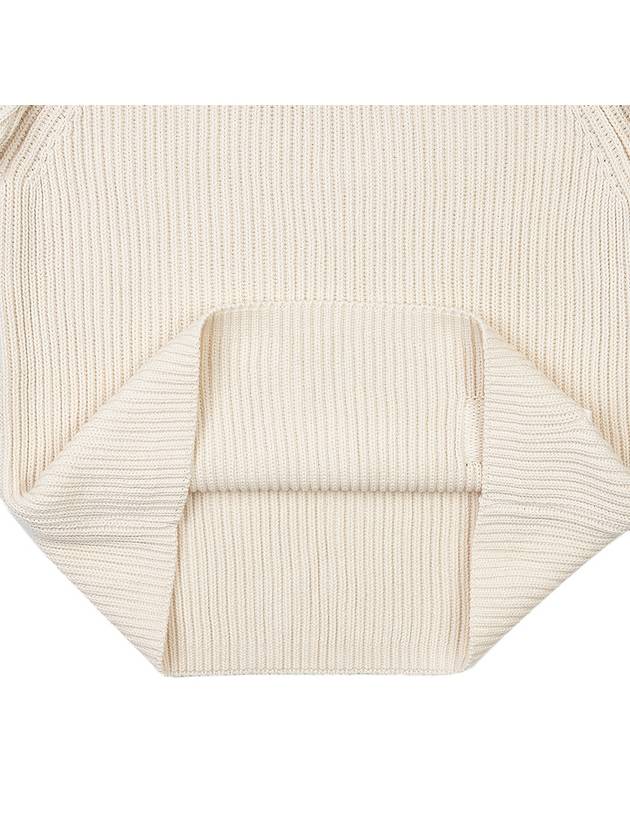 Logo Patch Basic Knit Top Ivory - AMI - BALAAN 9