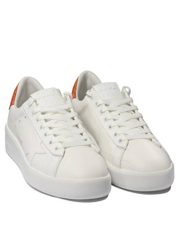 Pure Star Orange Tab Low Top Sneakers White - GOLDEN GOOSE - BALAAN 3