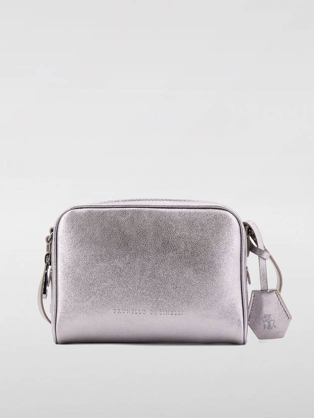 Boston Lame Calfskin Cross Bag Silver - BRUNELLO CUCINELLI - BALAAN 2