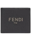 Logo Signature Half Wallet Black - FENDI - BALAAN 1