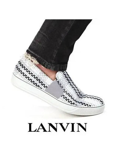 Leather Woven Slip On 270314 - LANVIN - BALAAN 1