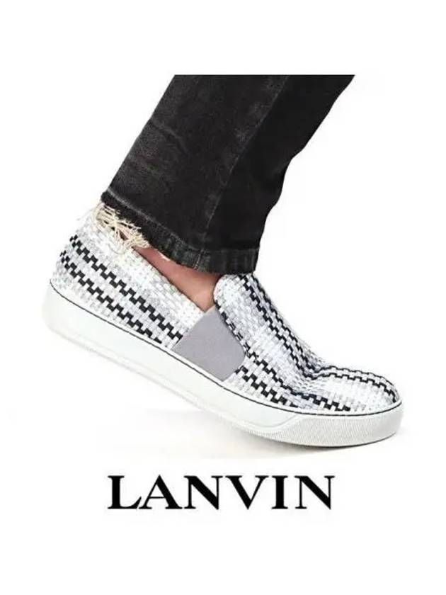 Leather Woven Slip On 270314 - LANVIN - BALAAN 1