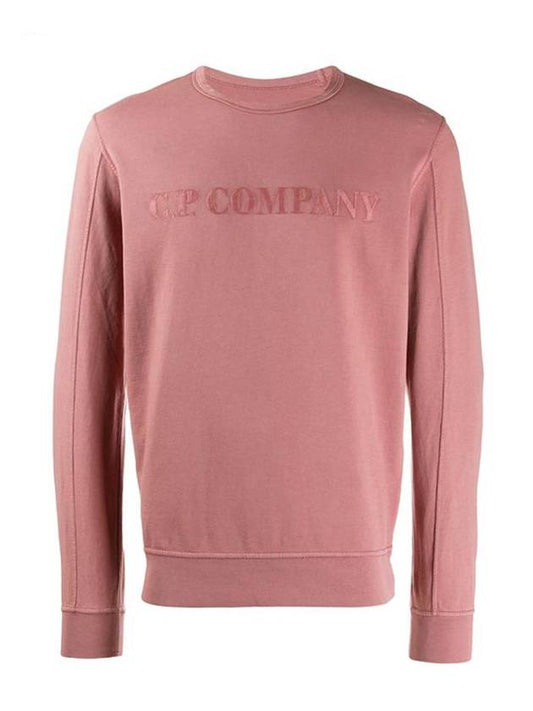 Lens Wappen Fleece Sweatshirt Pink - CP COMPANY - BALAAN 1