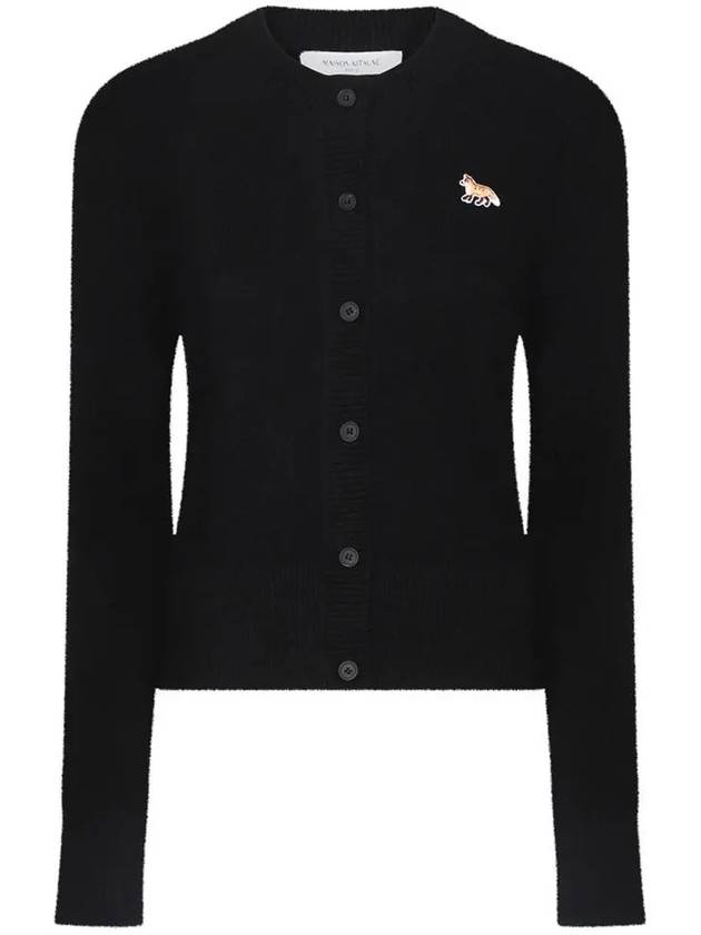 Baby Fox Patch Wool Cardigan Black - MAISON KITSUNE - BALAAN 2