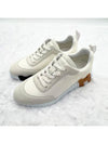 Bouncing Mesh Suede Goatskin Low Top Sneakers Blanc - HERMES - BALAAN 4