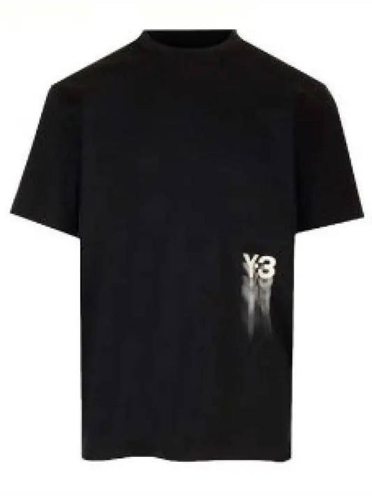 Graphic Cotton Short Sleeve T-Shirt Black - Y-3 - BALAAN 2