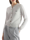 Bold Fox Head Patch Regular Cardigan Grey - MAISON KITSUNE - BALAAN 4