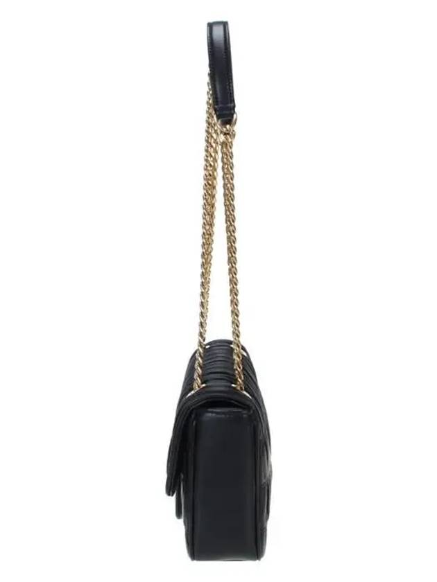 Goffre Leather Chain Shoulder Bag Black - PRADA - BALAAN 4