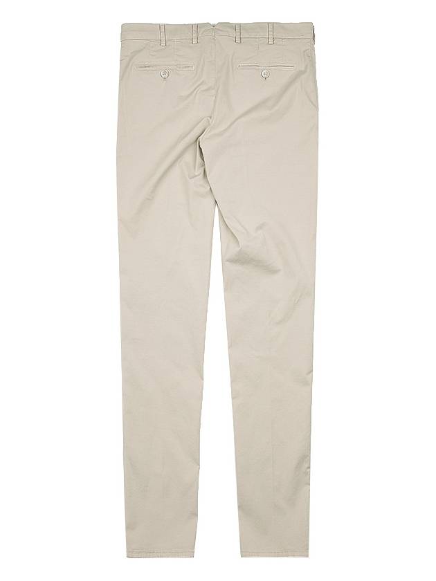 Tapered Chino Cotton Straight Pants Beige - BRUNELLO CUCINELLI - BALAAN 3