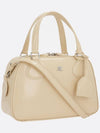 Mini Leather Bowling Tote Bag Beige - COURREGES - BALAAN 4