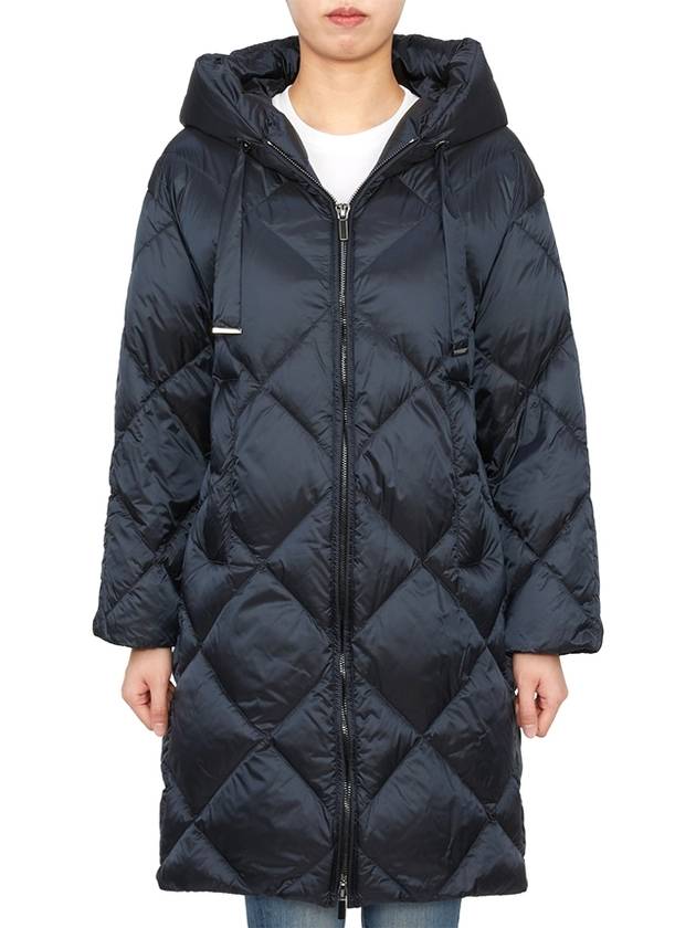 Trefe Hooded Long Padding Dark Blue - MAX MARA - BALAAN 3