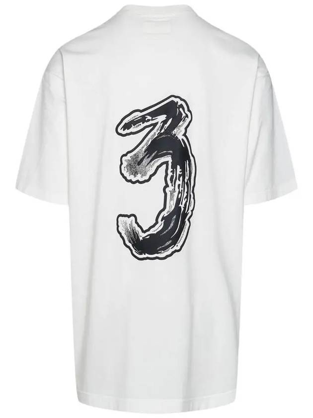 Graphic Logo Cotton Short Sleeve T-Shirt White - Y-3 - BALAAN 4