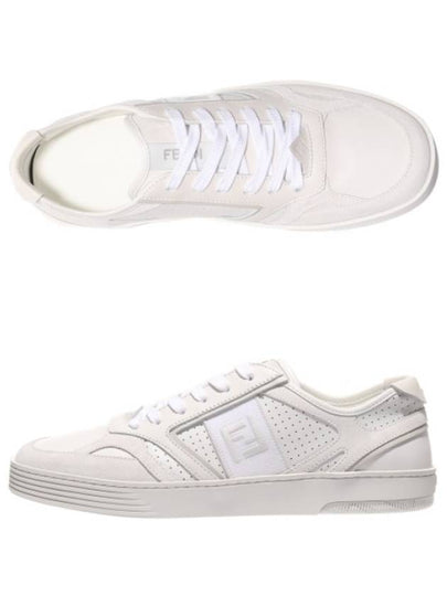 Step Leather Low Top Sneakers White - FENDI - BALAAN 2