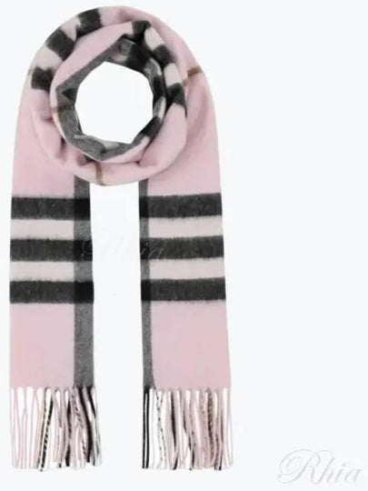 Check Cashmere Scarf Rose - BURBERRY - BALAAN 2