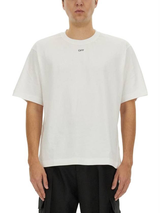 Off-White T-Shirt With Logo - OFF WHITE - BALAAN 1