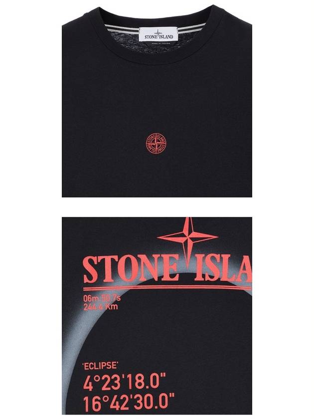 Solar Eclipse Short Sleeve T-Shirt  Black - STONE ISLAND - BALAAN 6