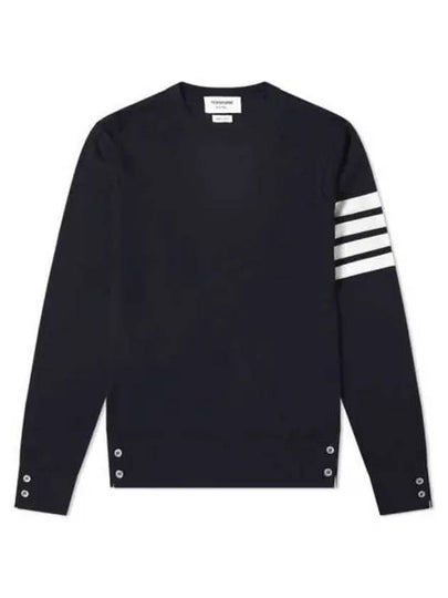 4 Bar Stripe Classic Wool Knit Top Navy - THOM BROWNE - BALAAN 2