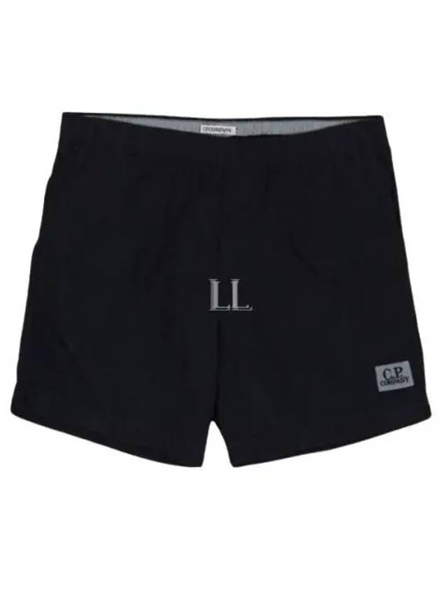 Logo Patch Flat Nylon Swim Shorts Black - CP COMPANY - BALAAN 2