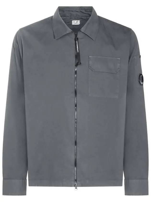 Full Zip Over Long Sleeve Shirt Grey - CP COMPANY - BALAAN 2