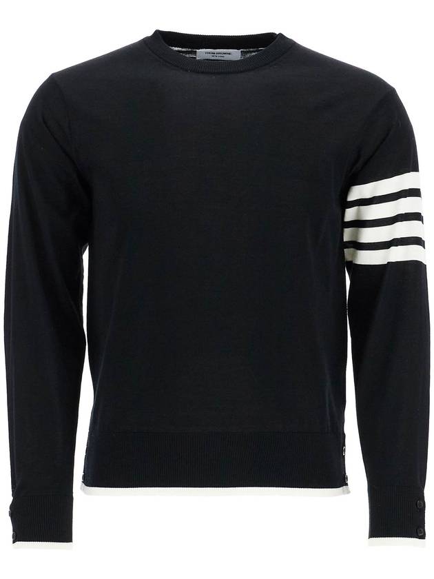 4-Bar Knit Top Black - THOM BROWNE - BALAAN 2