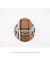 Checked Cotton Bucket Hat Brown - BURBERRY - BALAAN 3