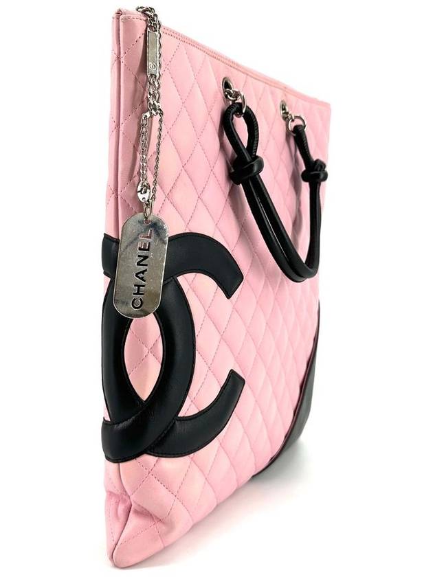 Pink Cambon Tote Bag Keyring - CHANEL - BALAAN 3