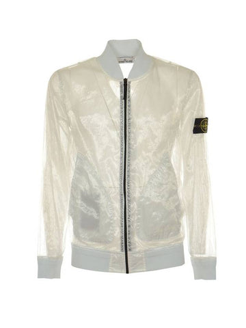 Men's Wappen Piatina Transparent Bomber Jacket Ice - STONE ISLAND - BALAAN 1