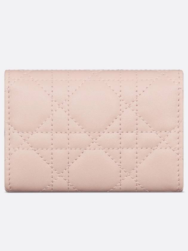 XS Lady Cannage Lambskin Half Wallet Powder Pink - DIOR - BALAAN 5