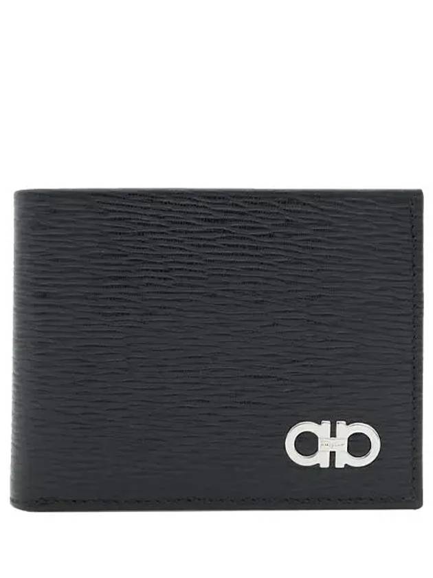 Gancini Half Wallet Black - SALVATORE FERRAGAMO - BALAAN 2