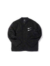 Men's Double Swoosh Quilting Jacket Black - NIKE - BALAAN 1