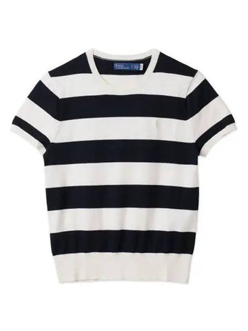 30 points paid W Striped Short Sleeve Sweater Multi - POLO RALPH LAUREN - BALAAN 1