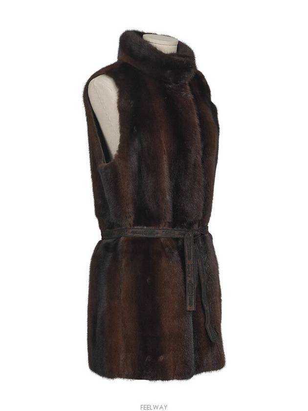 Mink Vest Deep Brown 44 74568 - FENDI - BALAAN 2