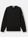 Wappen Patch Crew Neck Cotton Sweatshirt Black - STONE ISLAND - BALAAN 2