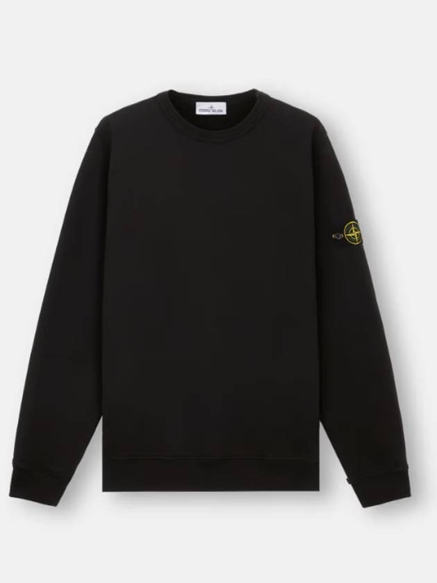 Wappen Patch Crew Neck Cotton Sweatshirt Black - STONE ISLAND - BALAAN 2