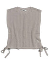 SIDE TIE KNIT VEST WARM GRAY - ASCENTCITY - BALAAN 4