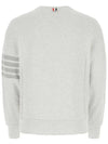 Classic Loopback Terry Tonal 4-Bar Relaxed Fit Crewneck Sweatshirt Pale Grey - THOM BROWNE - BALAAN 4