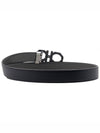 Ferragamo Men's Reversible Gancini Belt 66 0266 DARKGREY NERO 0765786 - SALVATORE FERRAGAMO - BALAAN 4